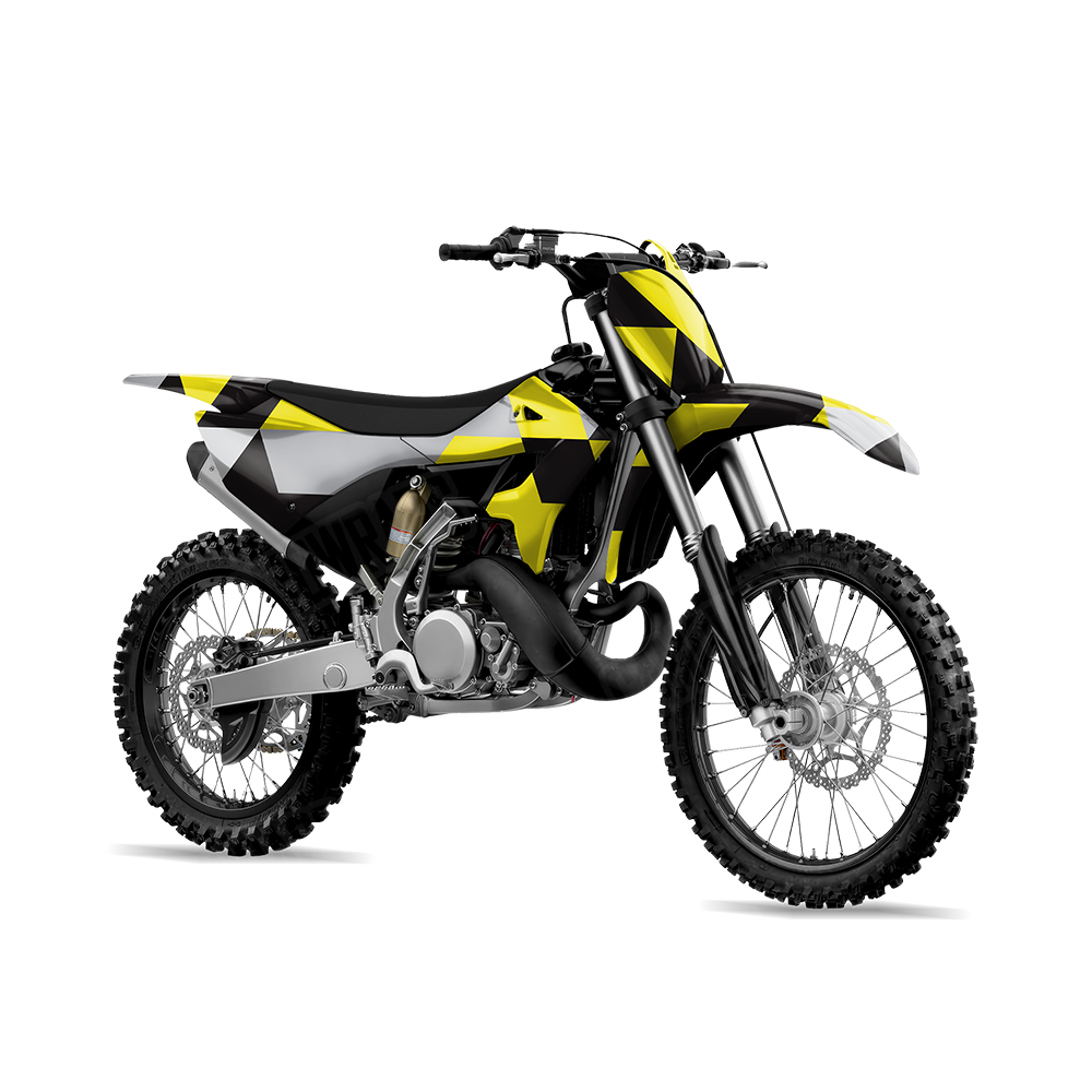 Triangle Yellow Tiger Dirt Bike Wraps