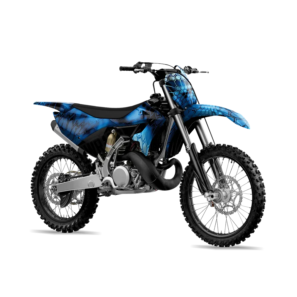 Kryptek Blue Lightning Dirt Bike Wraps