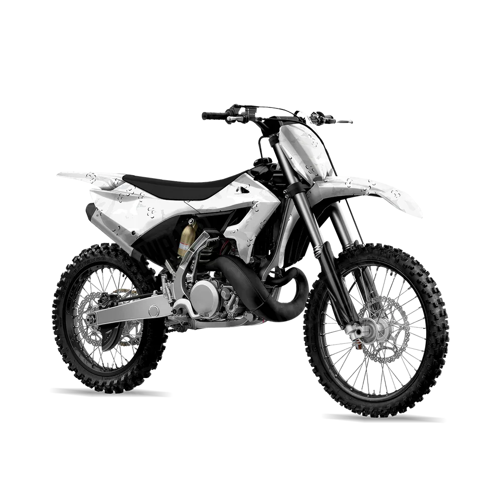 Battle Storm Elite White Dirt Bike Wraps