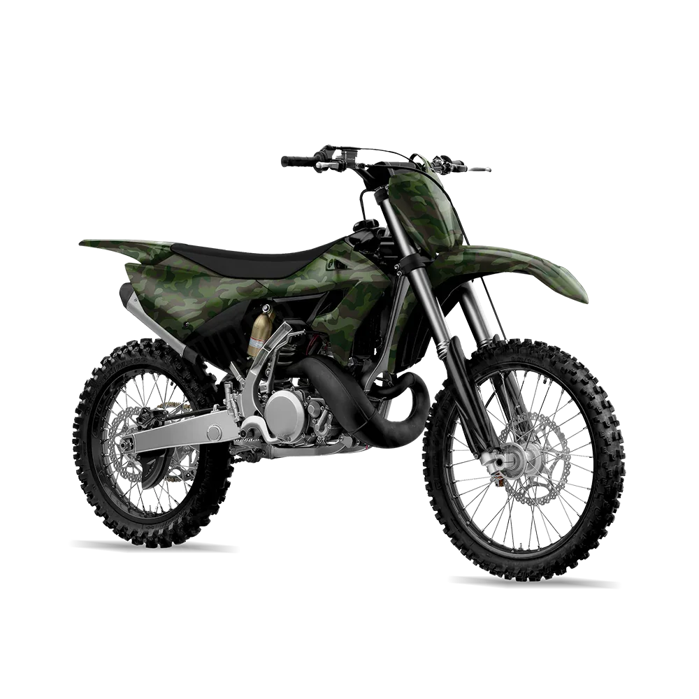 Classic Army Dark Green Dirt Bike Wraps