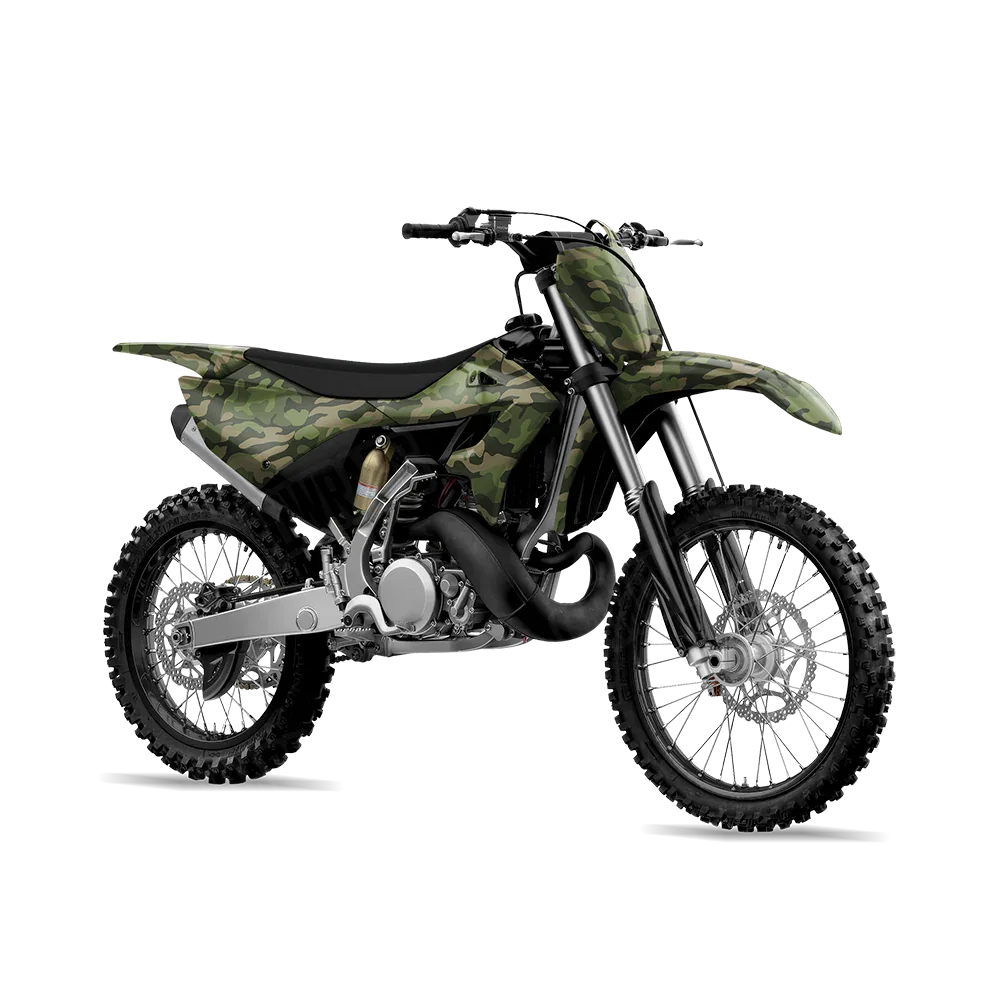 Classic Army Green Dirt Bike Wraps