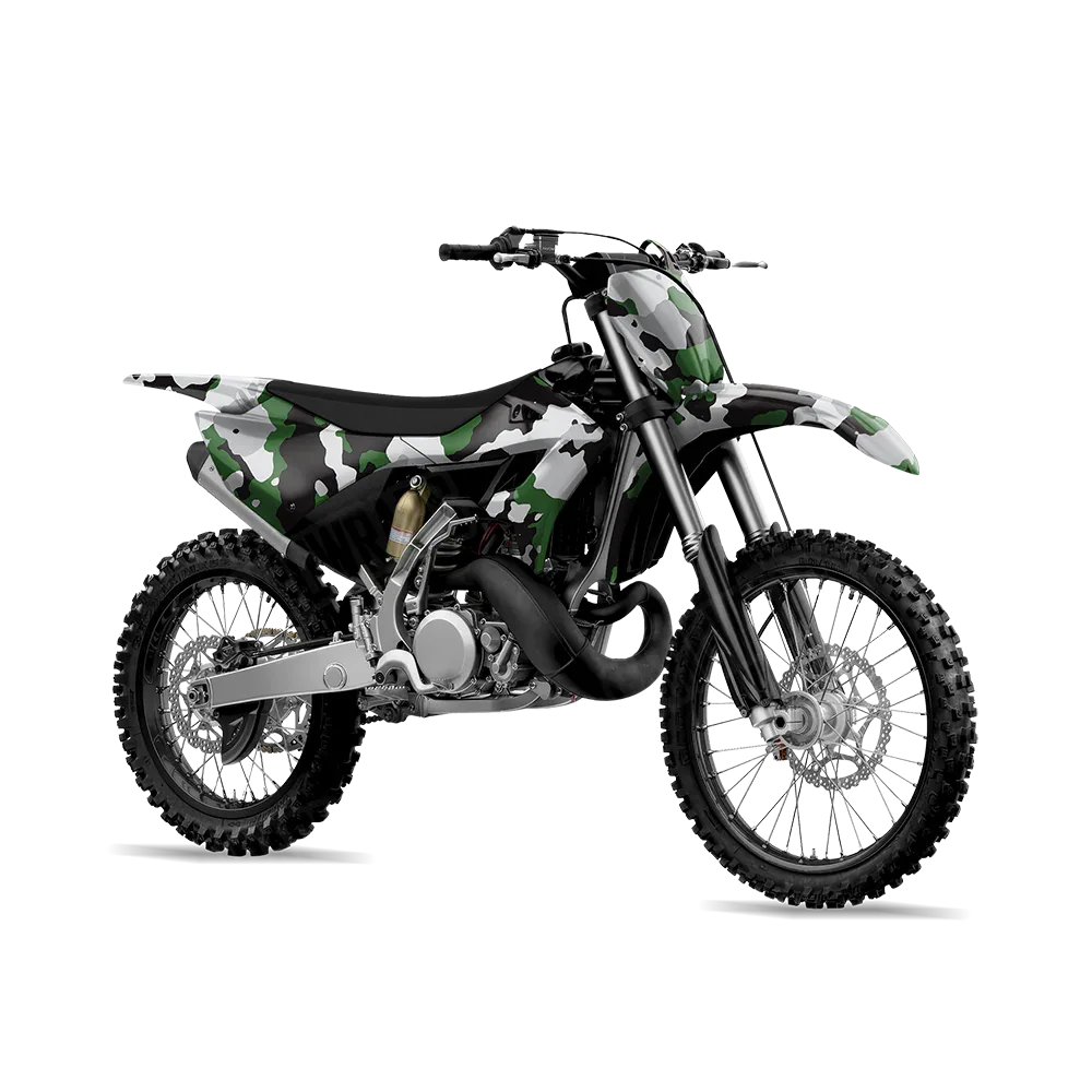 Cumulus Green Tiger Dirt Bike Wraps