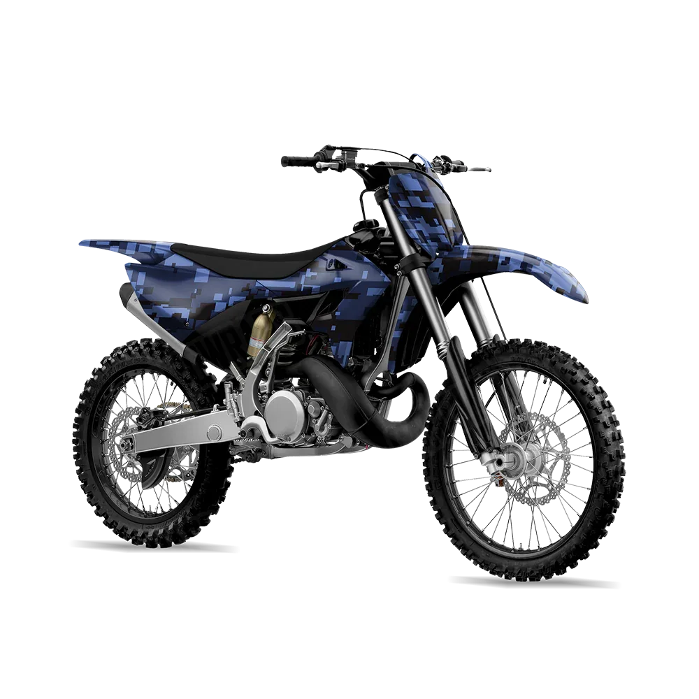 Digital Blue Midnight Dirt Bike Wraps