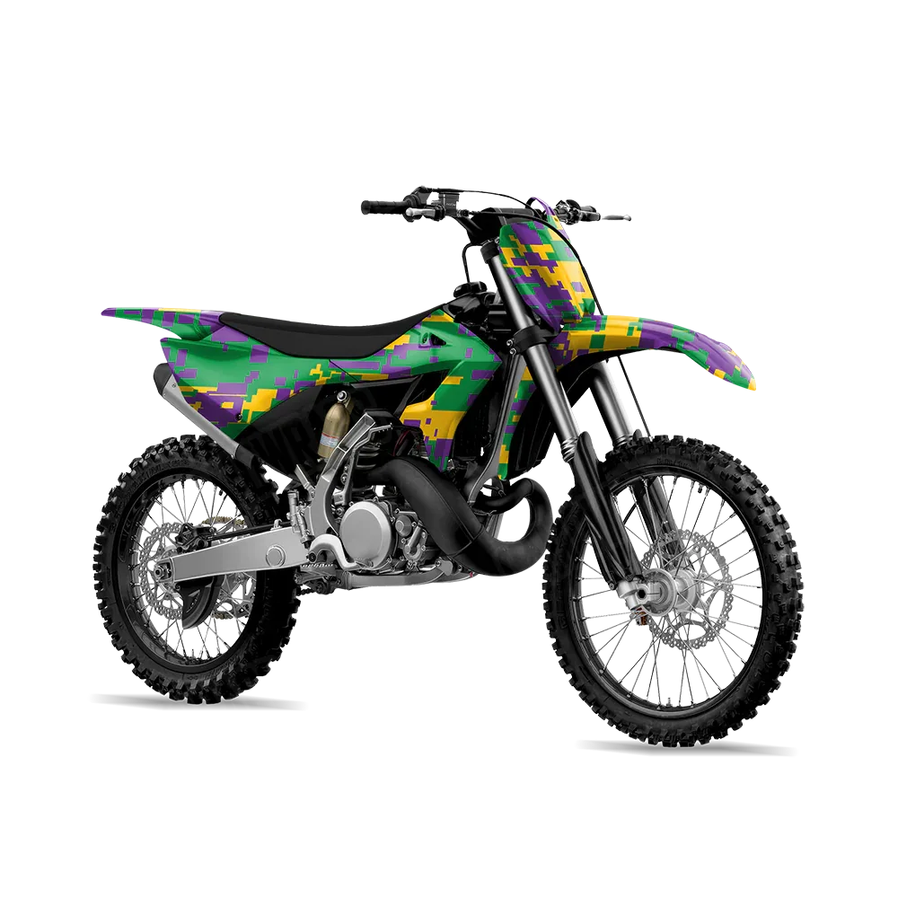 Digital Mardi Gras Dirt Bike Wraps