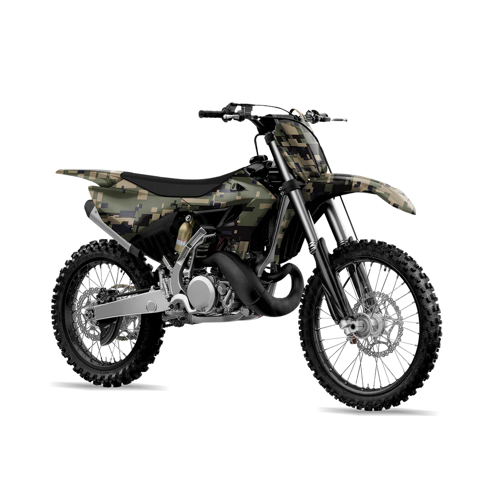 Digital Militant Blue Dirt Bike Wraps