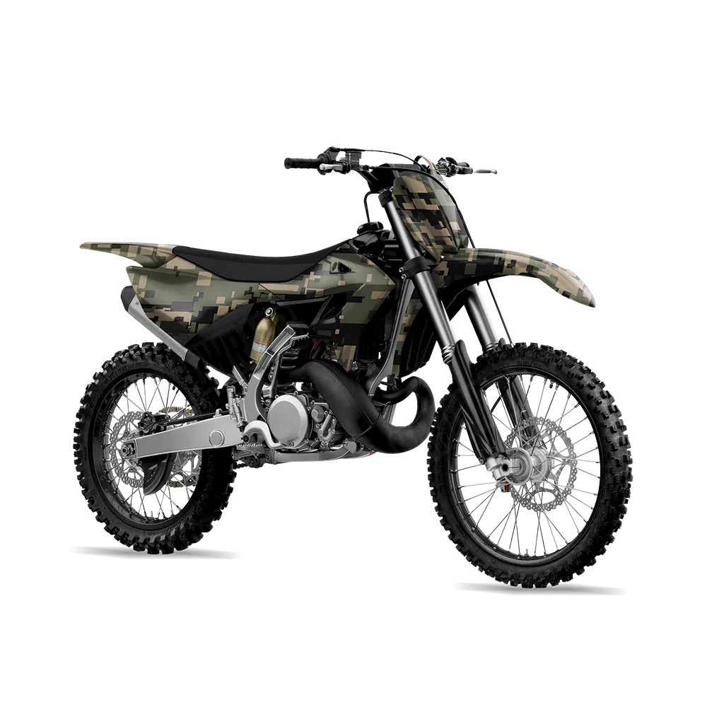 Digital Militant Charcoal Dirt Bike Wraps