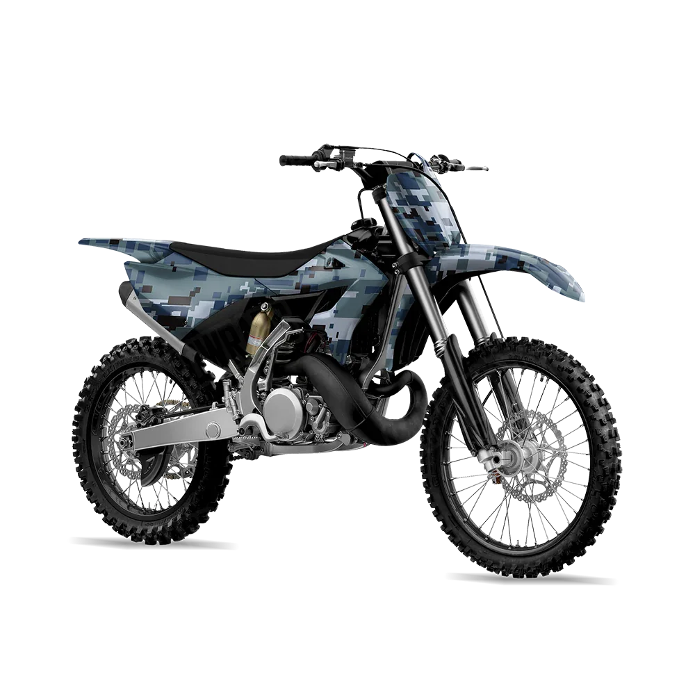Digital Navy Dirt Bike Wraps
