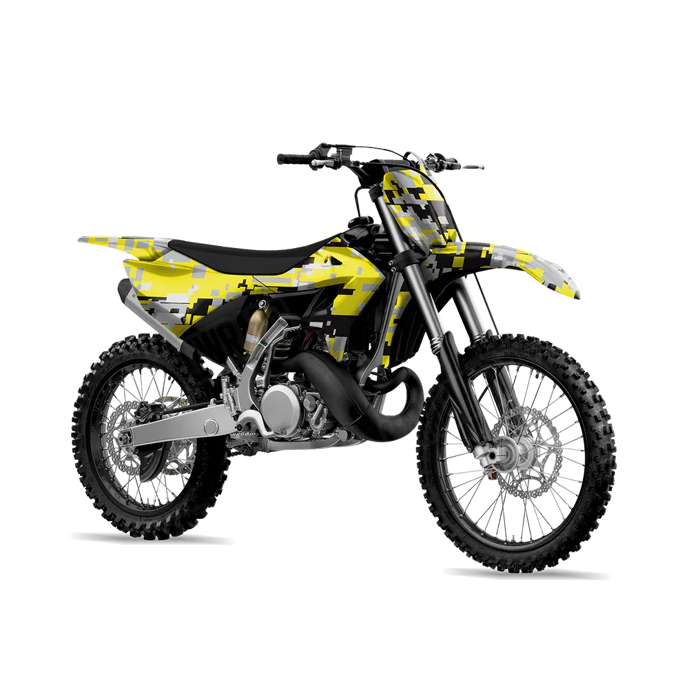 Digital Yellow Tiger Dirt Bike Wraps