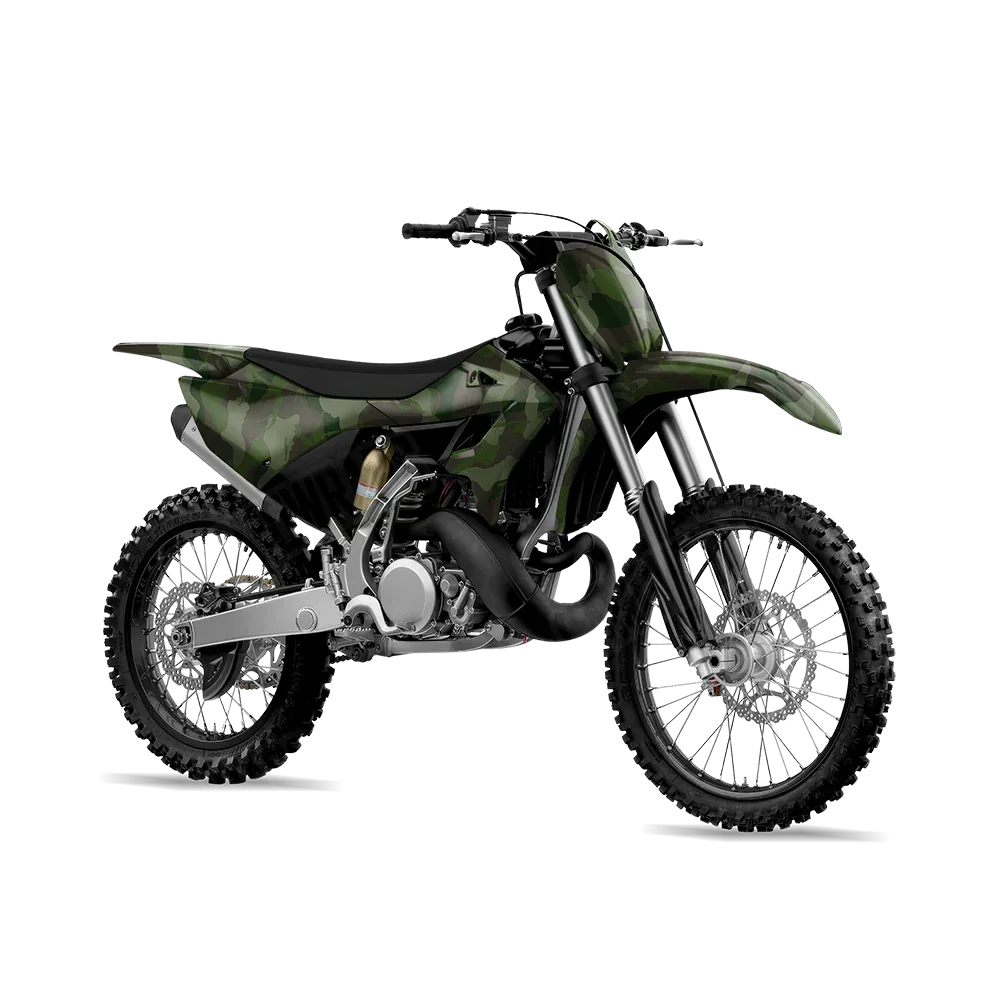 Ragged Army Dark Green Dirt Bike Wraps