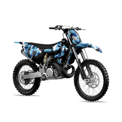 Ragged Baby Blue Dirt Bike Wraps
