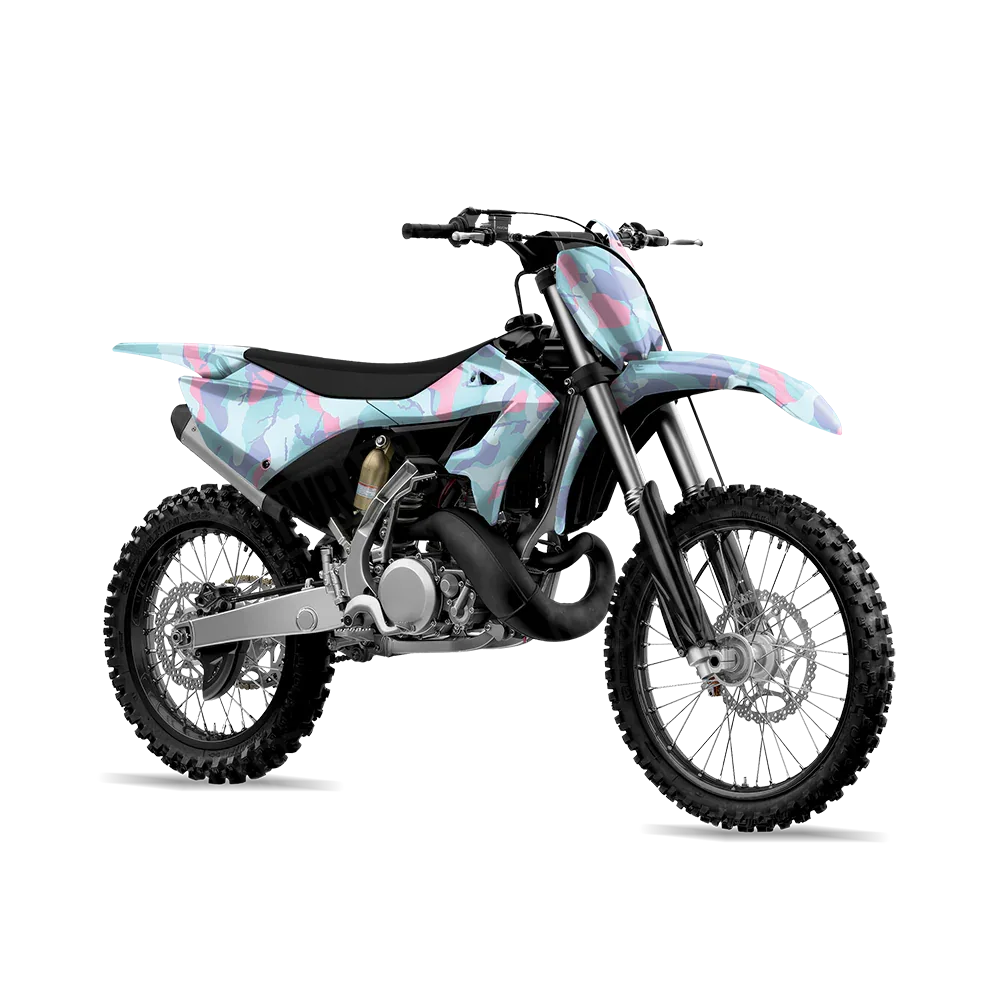 Ragged Cotton Candy Dirt Bike Wraps
