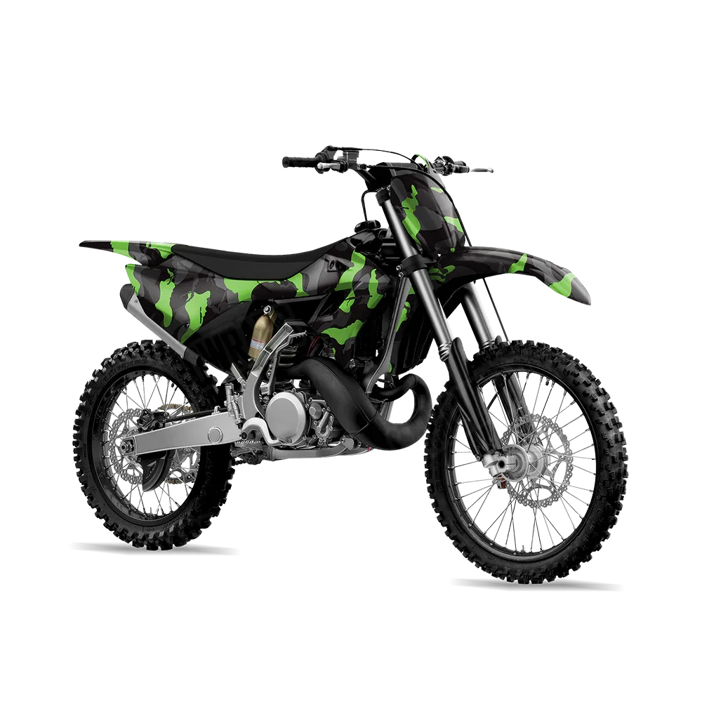 Ragged Metro Green Dirt Bike Wraps