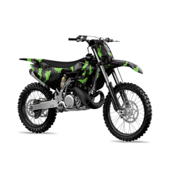 Ragged Metro Green Dirt Bike Wraps