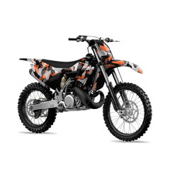 Ragged Orange Tiger Dirt Bike Wraps