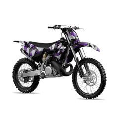 Ragged Purple Tiger Dirt Bike Wraps
