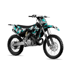 Ragged Tiffany Blue Tiger Dirt Bike Wraps