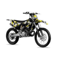 Ragged Yellow Tiger Dirt Bike Wraps