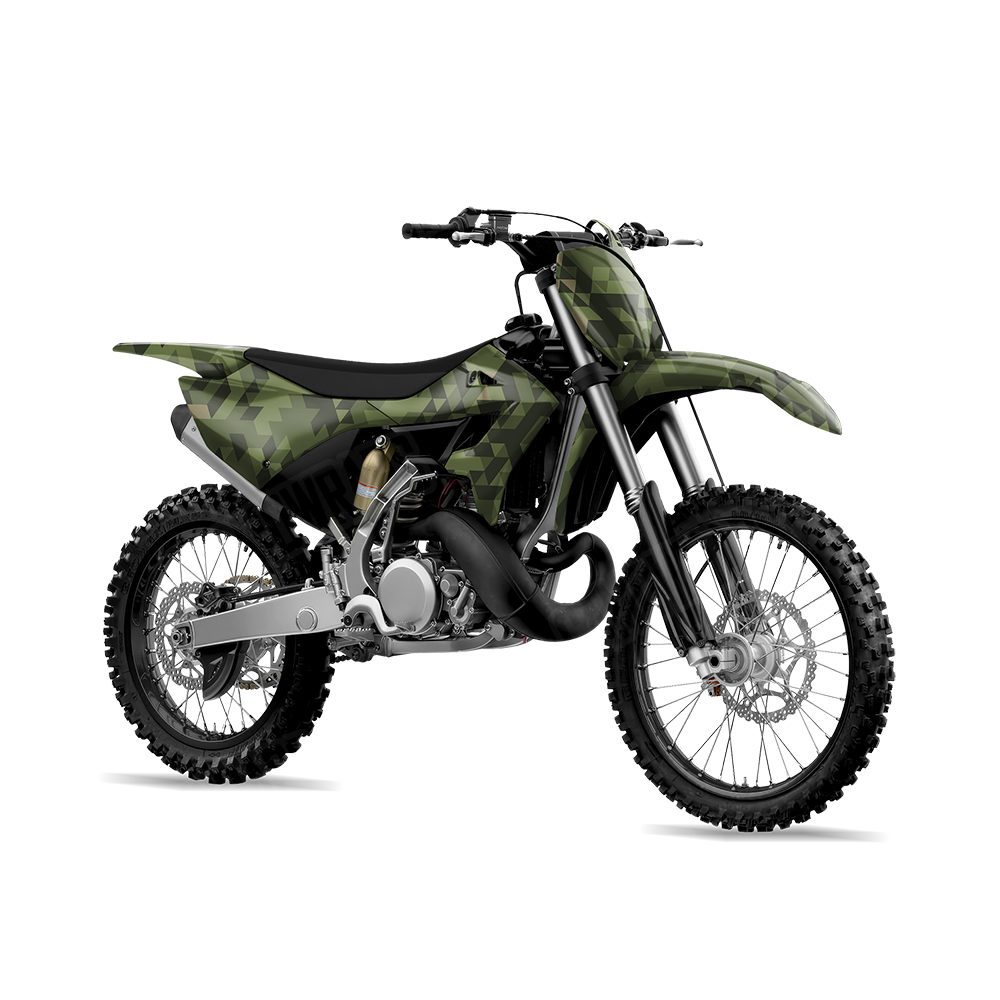 Triangle Army Green Dirt Bike Wraps