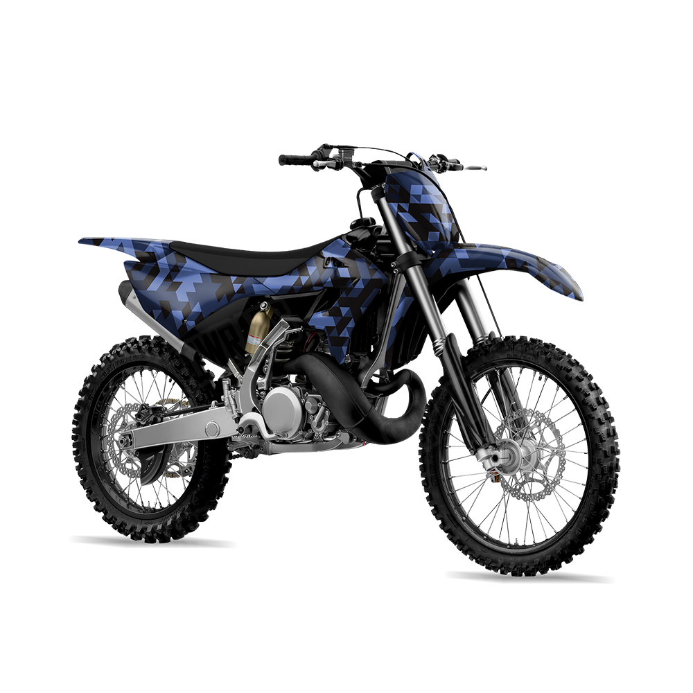 Triangle Blue Midnight Dirt Bike Wraps