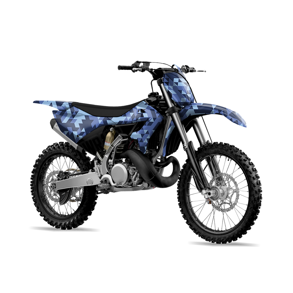 Triangle Blue Urban Night Dirt Bike Wraps