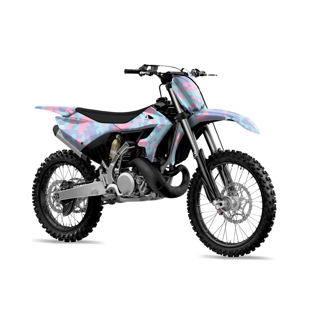 Triangle Cotton Candy Dirt Bike Wraps