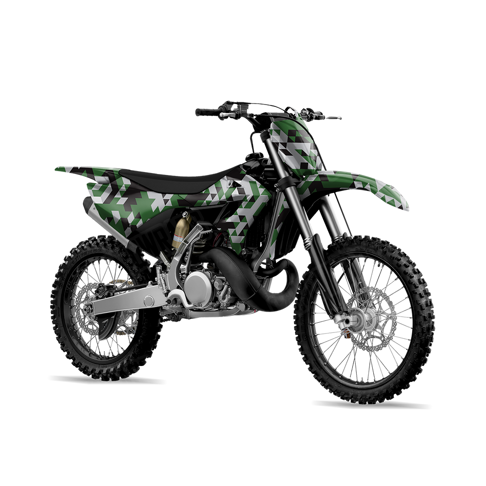 Triangle Green Tiger Dirt Bike Wraps