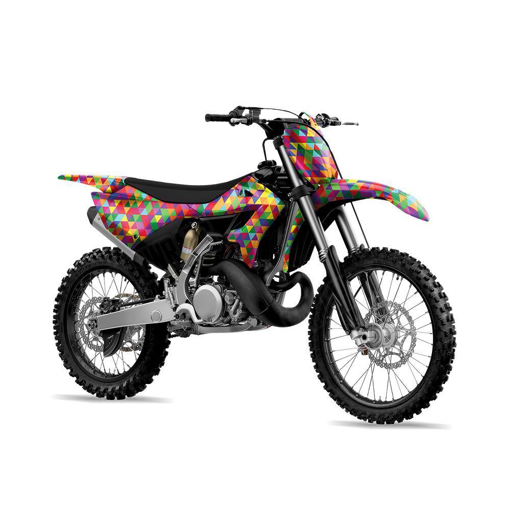 Triangle Multicolor Dirt Bike Wraps