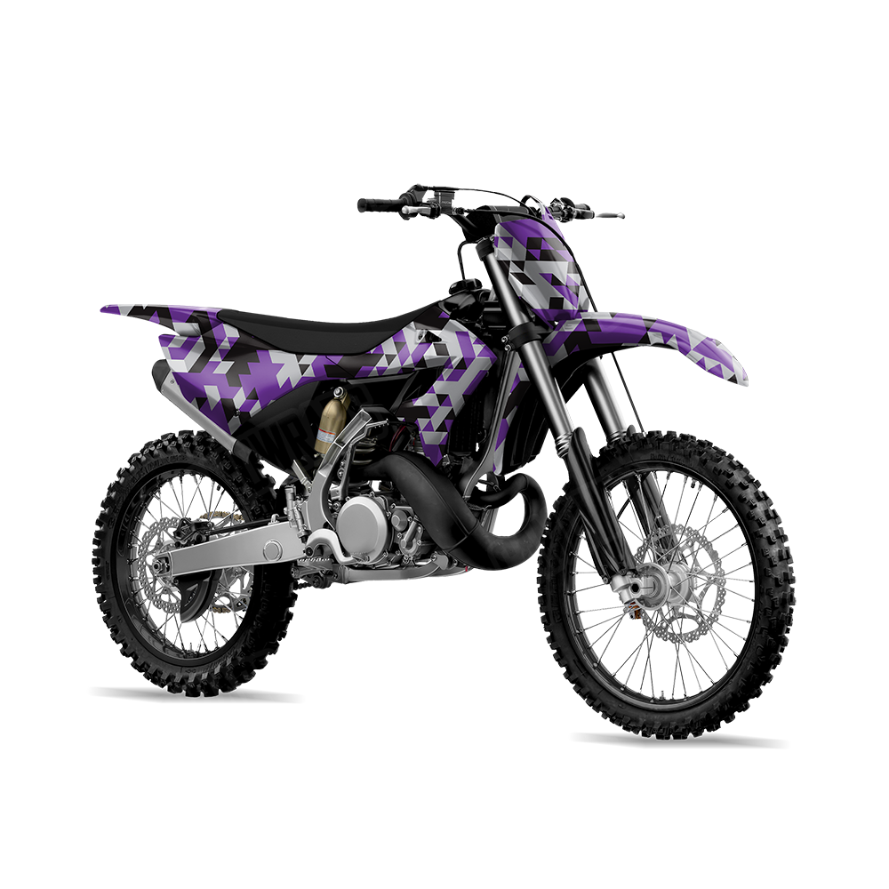 Triangle Purple Tiger Dirt Bike Wraps