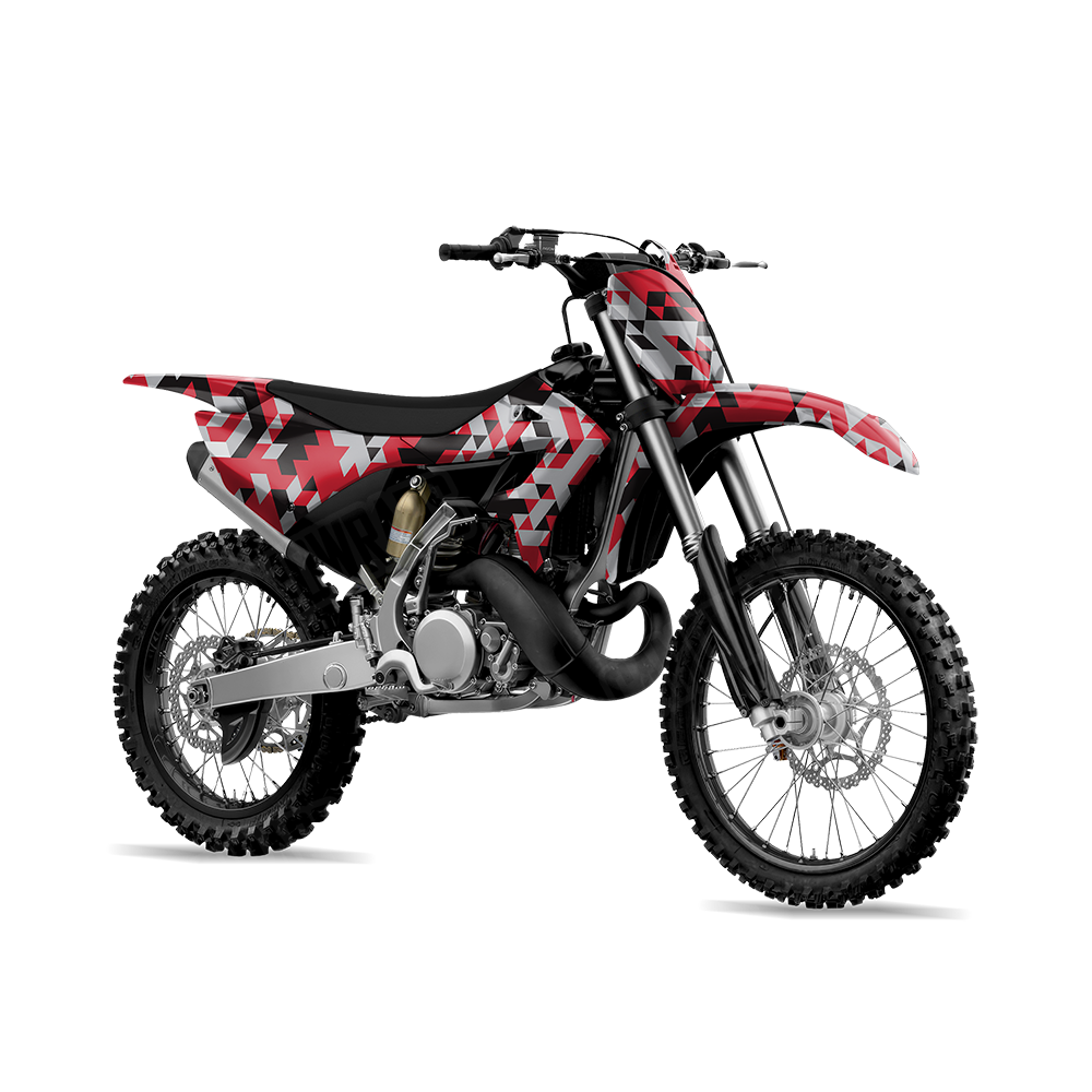 Triangle Red Tiger Dirt Bike Wraps