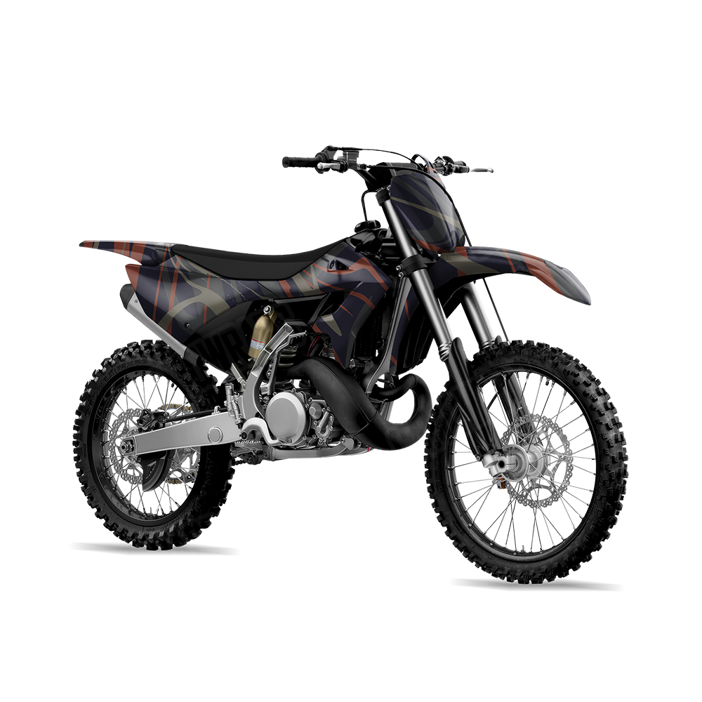 Liquid Smoke Blue Copper Dirt Bike Wraps
