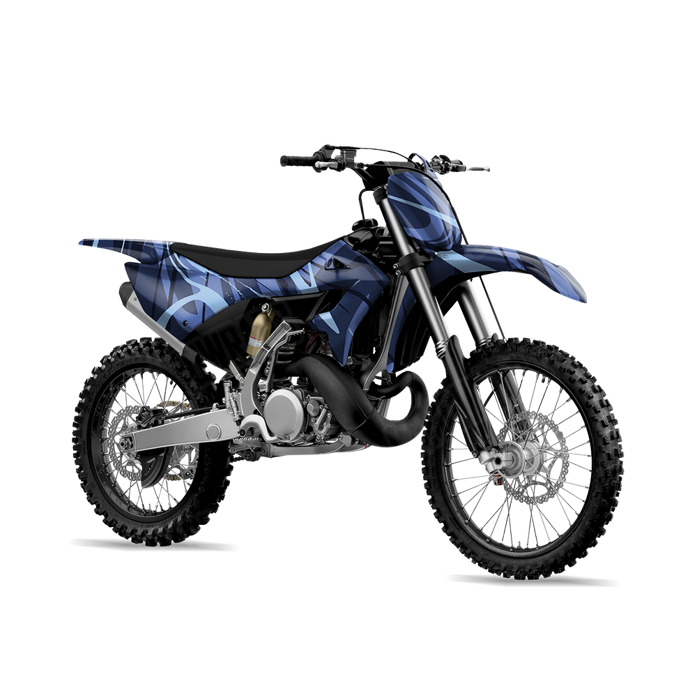 Liquid Smoke Blue Urban Night Dirt Bike Wraps
