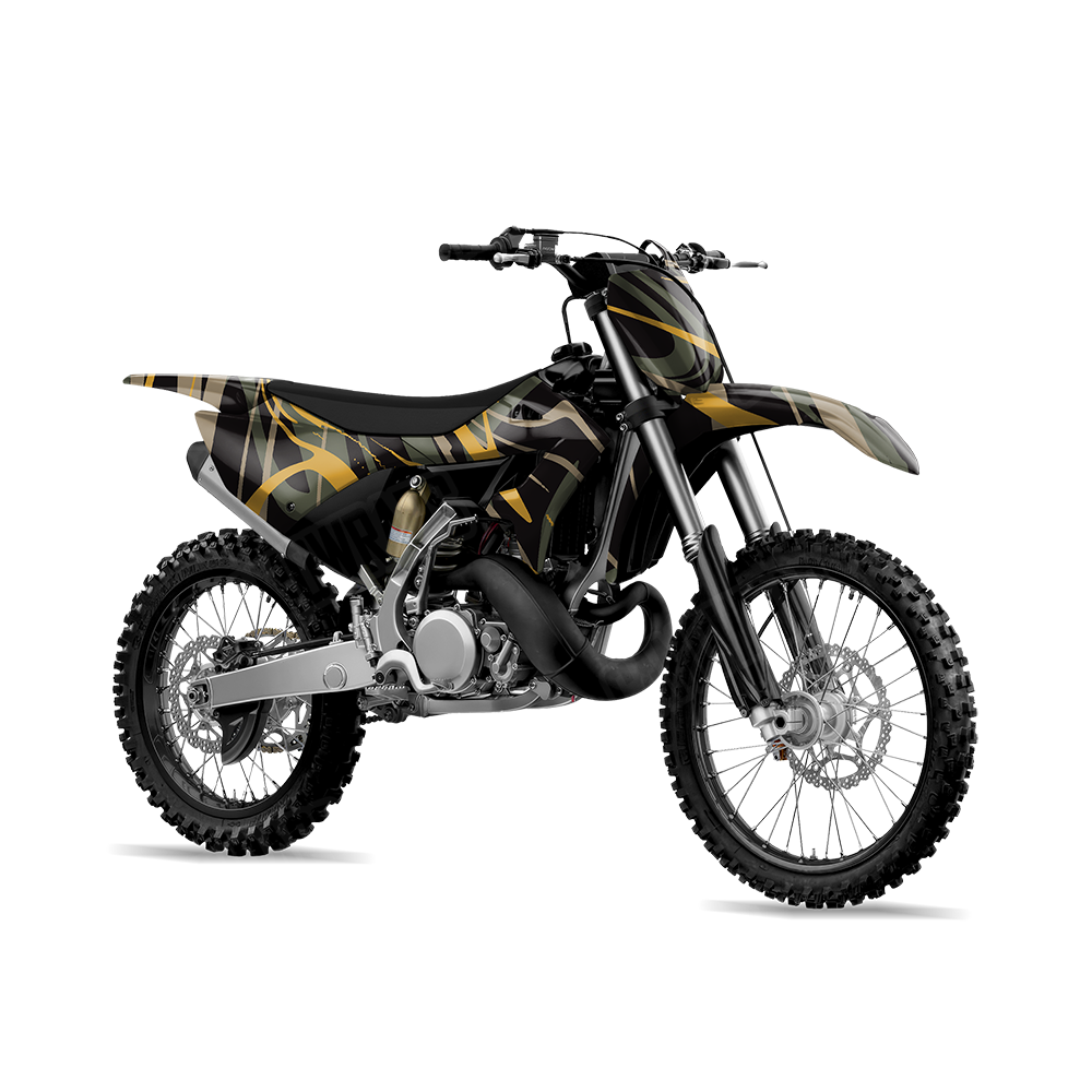 Liquid Smoke Militant Yellow Dirt Bike Wraps