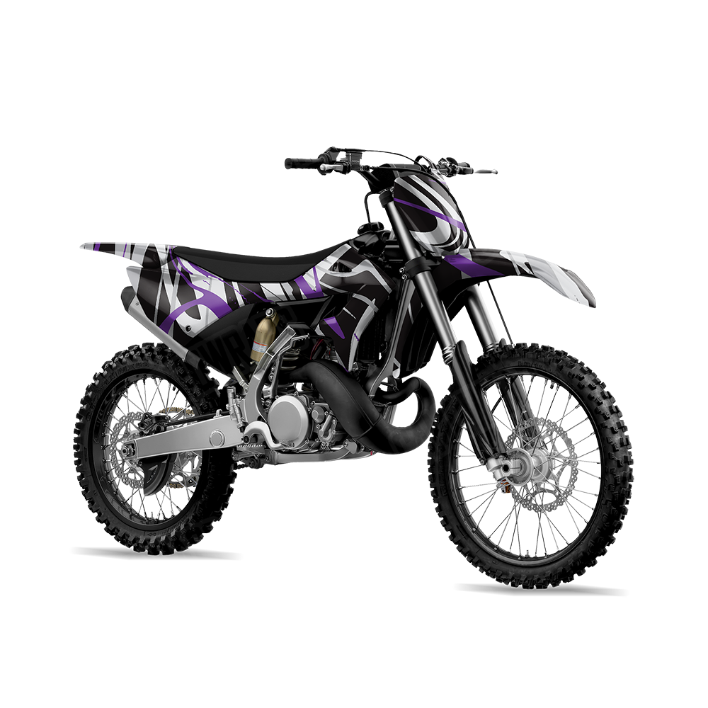 Liquid Smoke Purple Tiger Dirt Bike Wraps