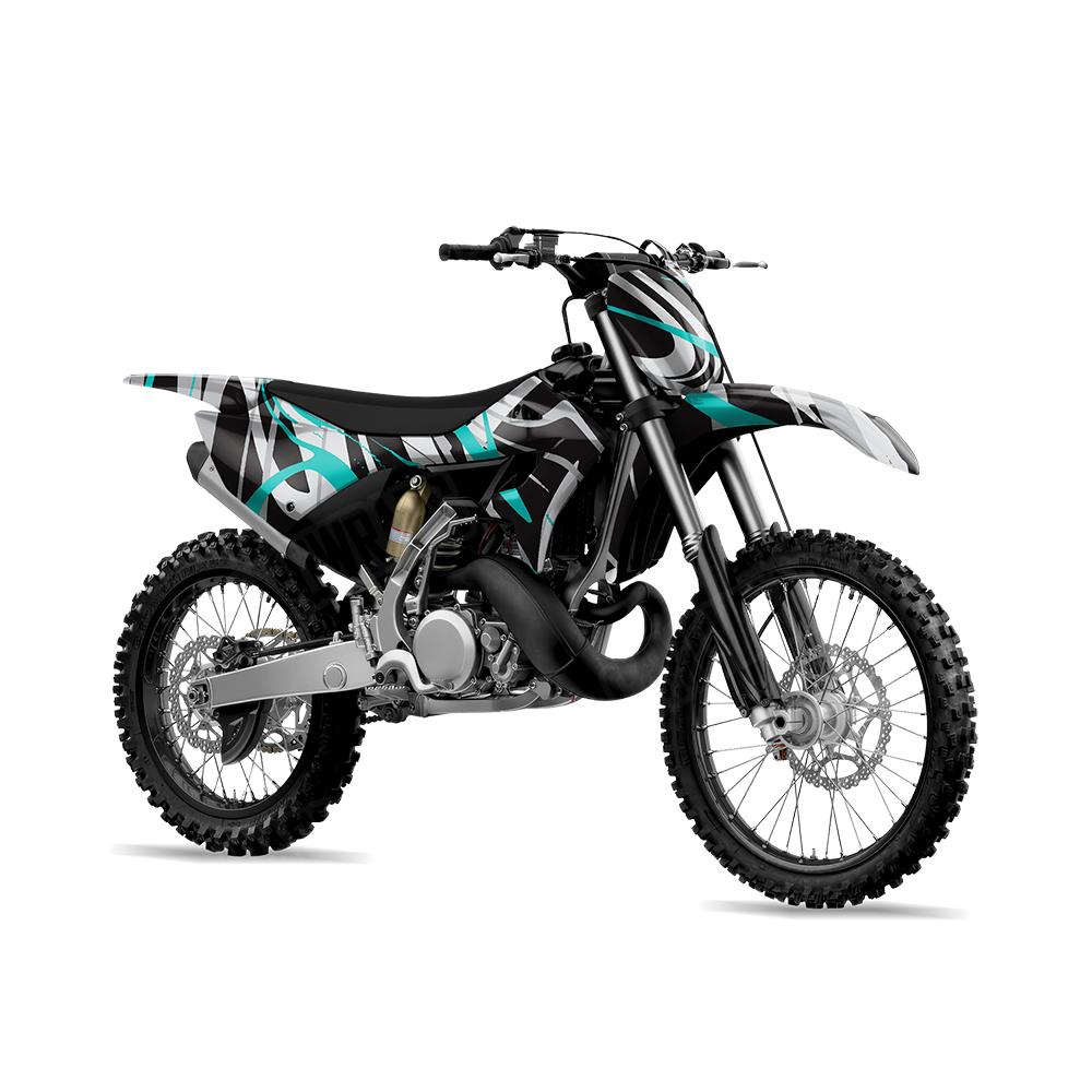 Liquid Smoke Tiffany Blue Tiger Dirt Bike Wraps