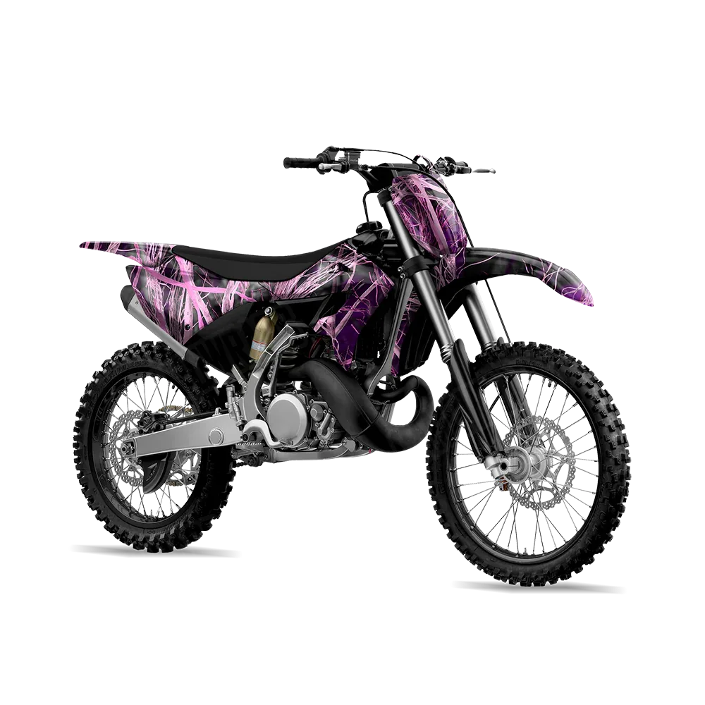 Nature Dry Grassland Pink Dirt Bike Wraps