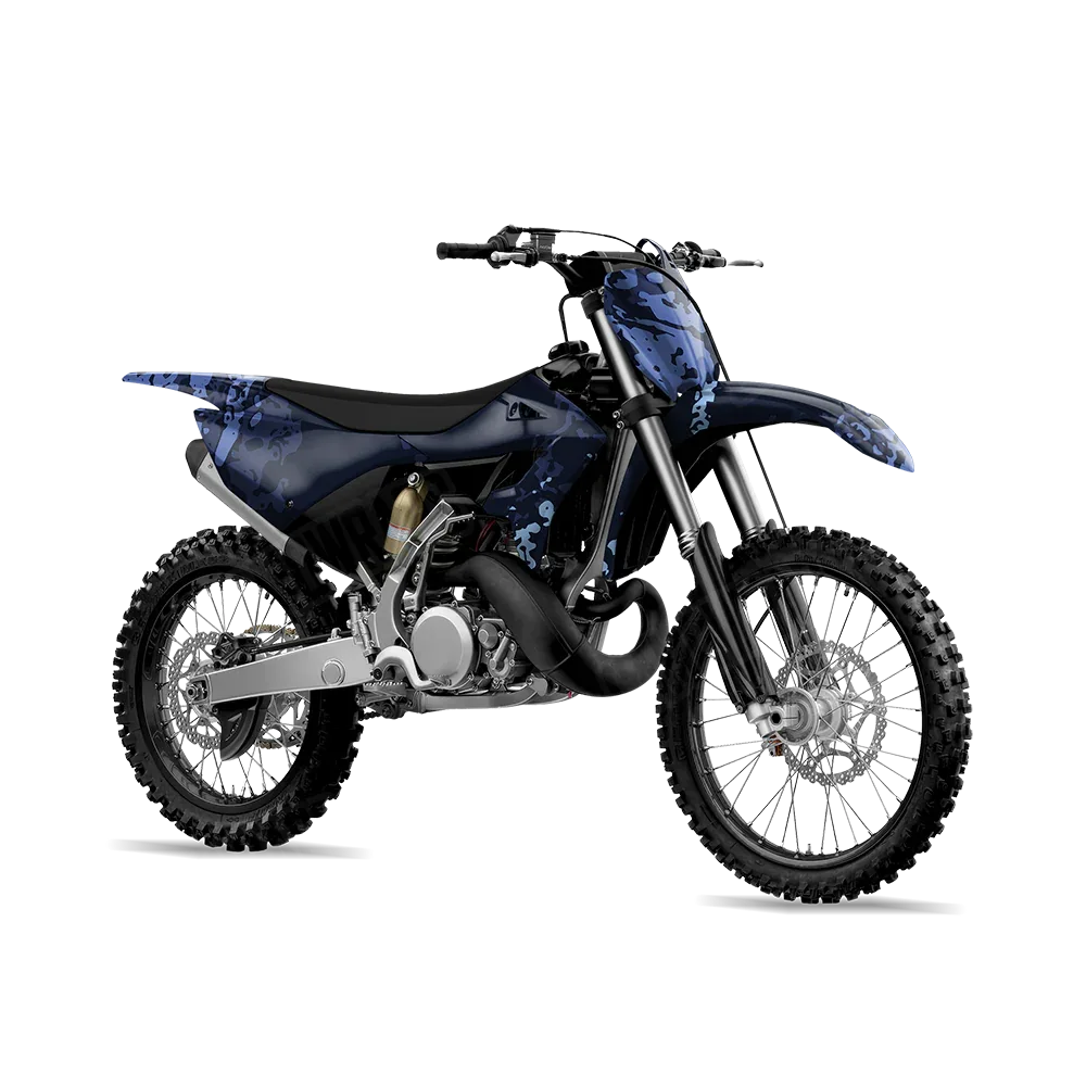 Pasted Blue Urban Night Dirt Bike Wraps