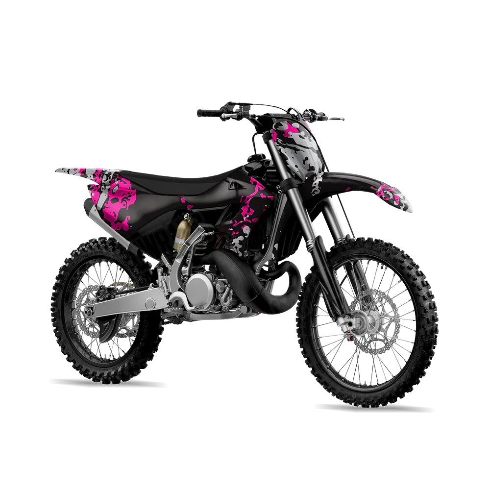Pasted Magenta Tiger Dirt Bike Wraps