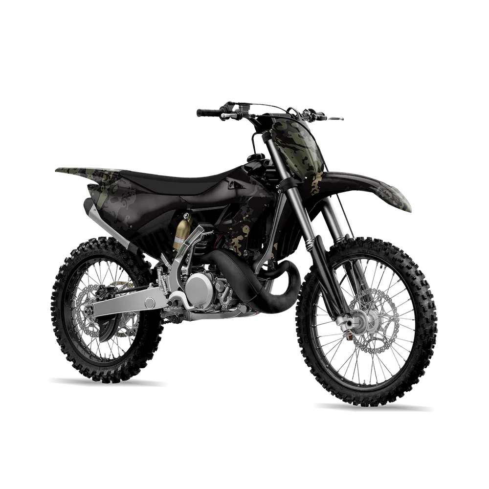 Pasted Militant Charcoal Dirt Bike Wraps