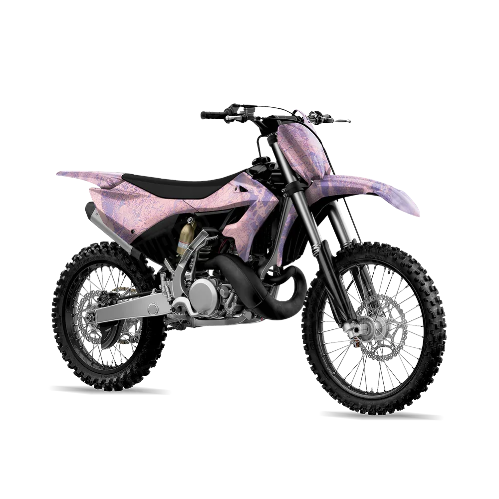 Realtree WAV3 Purple Rose Dirt Bike Wraps