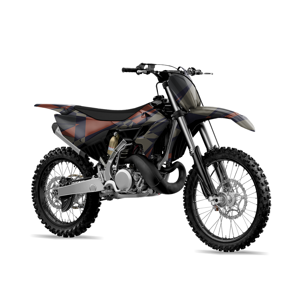 Sharp Blue Copper Dirt Bike Wraps