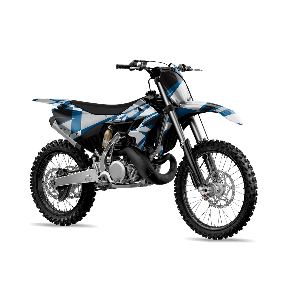 Sharp Blue Tiger Dirt Bike Wraps