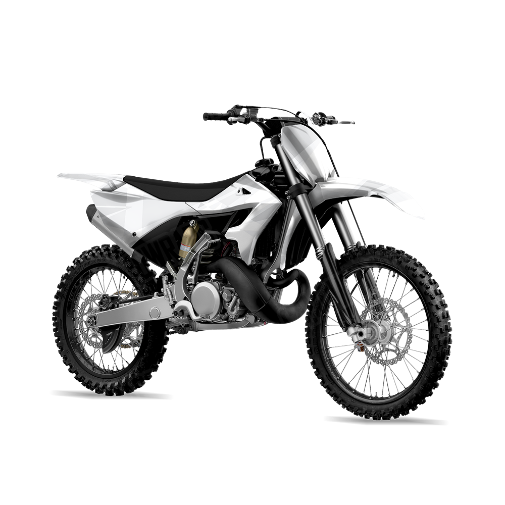 Sharp Elite White Dirt Bike Wraps