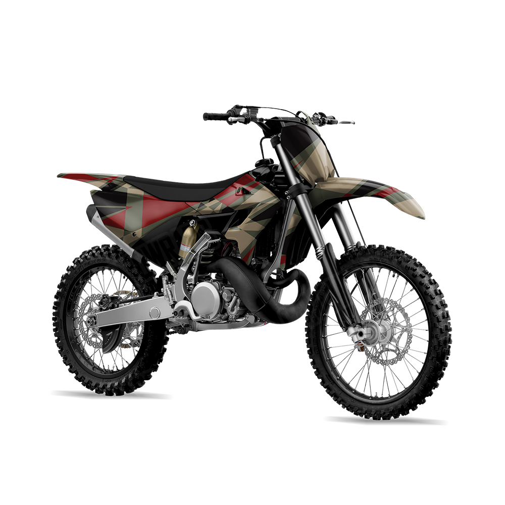 Sharp Militant Red Dirt Bike Wraps