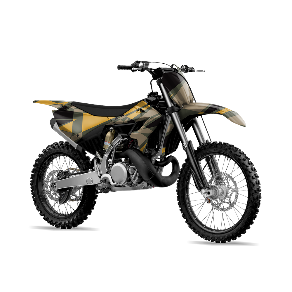 Sharp Militant Yellow Dirt Bike Wraps