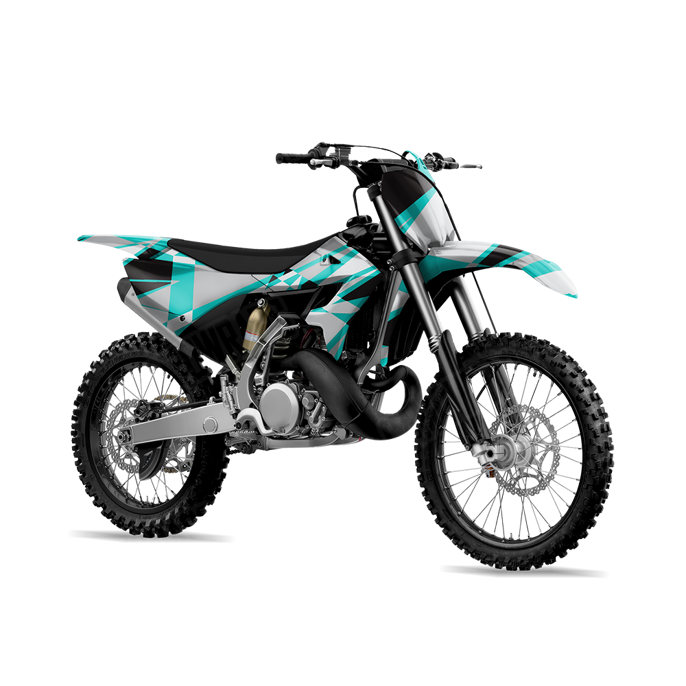 Sharp Tiffany Blue Tiger Dirt Bike Wraps