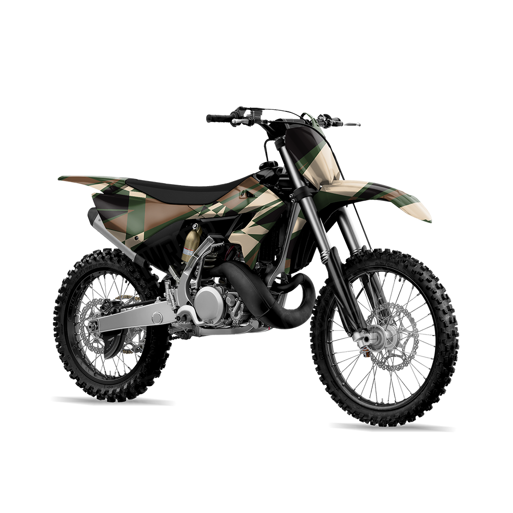 Sharp Woodland Dirt Bike Wraps