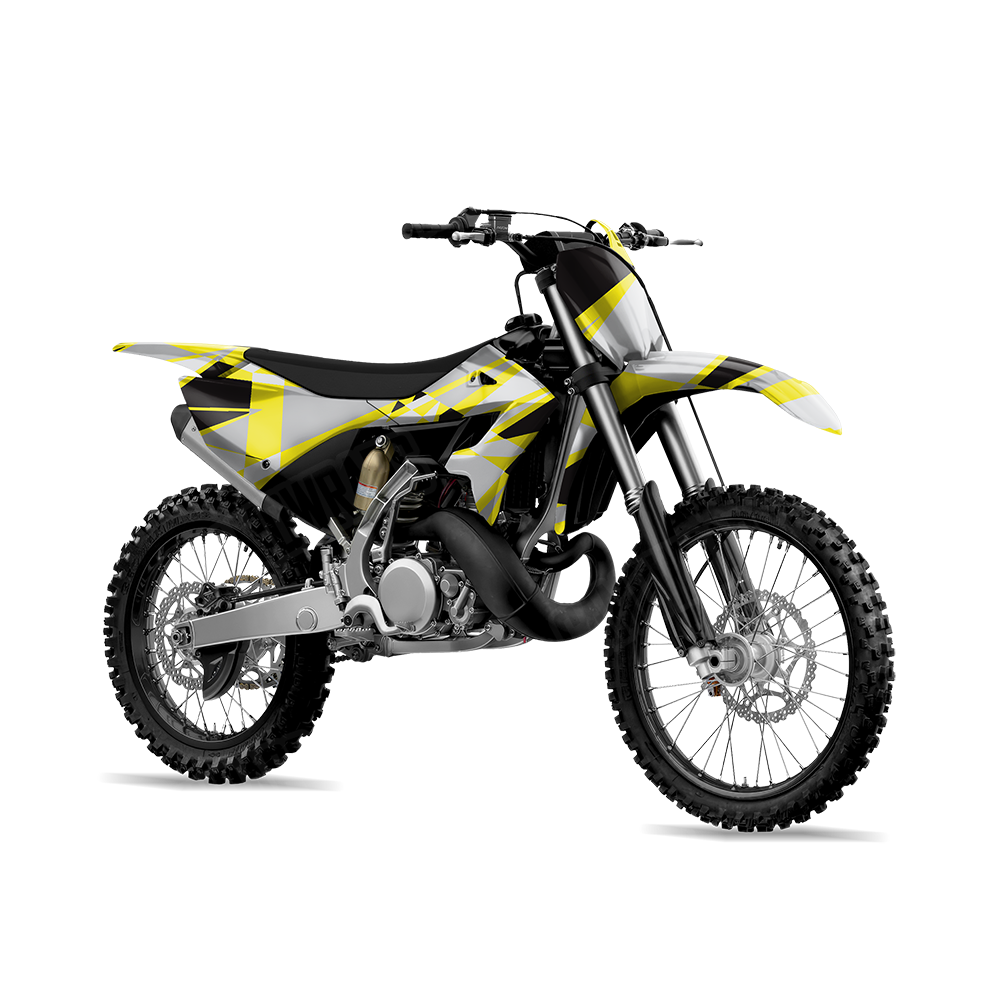 Sharp Yellow Tiger Dirt Bike Wraps