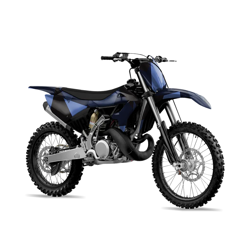 Shattered Blue Midnight Dirt Bike Wraps