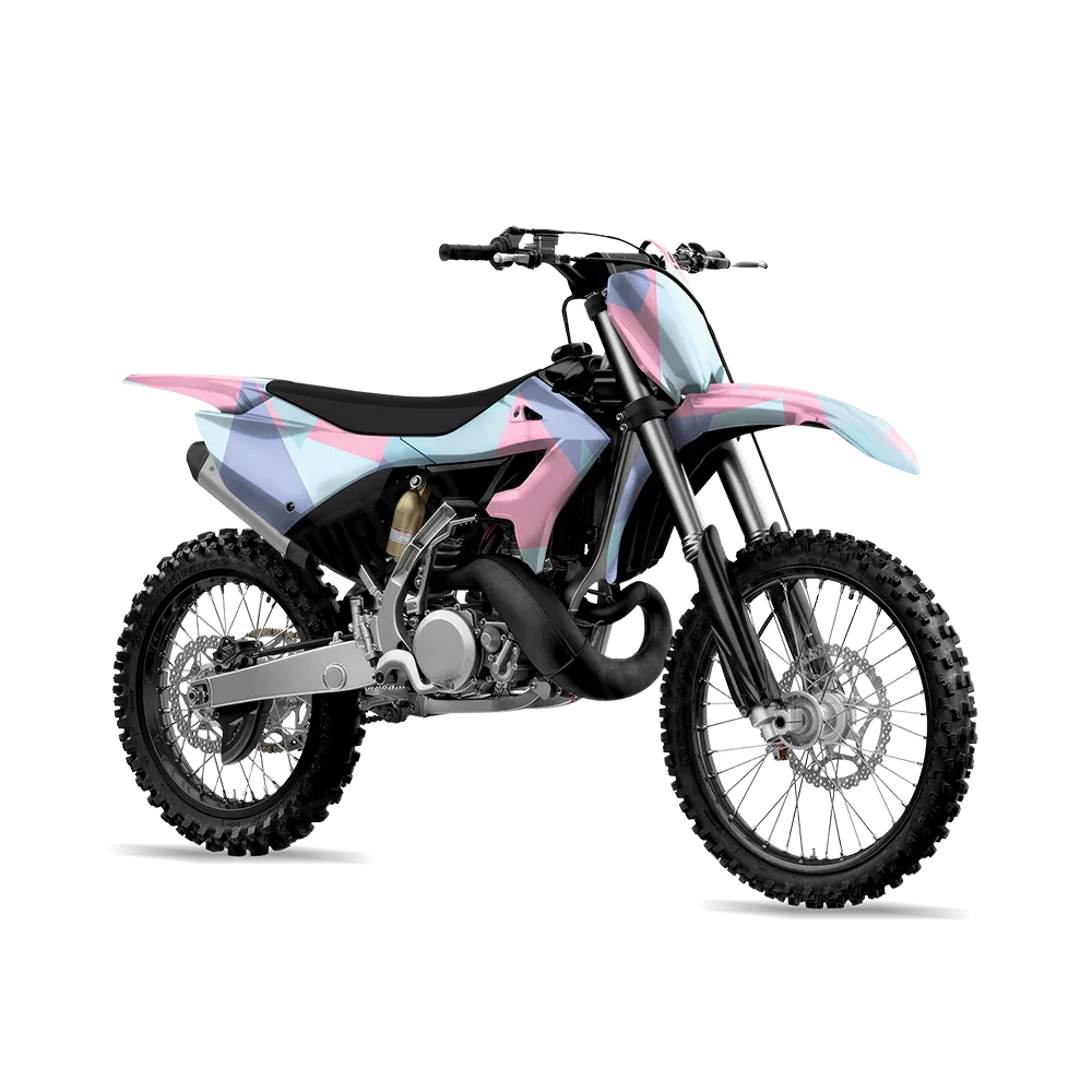 Shattered Cotton Candy Dirt Bike Wraps