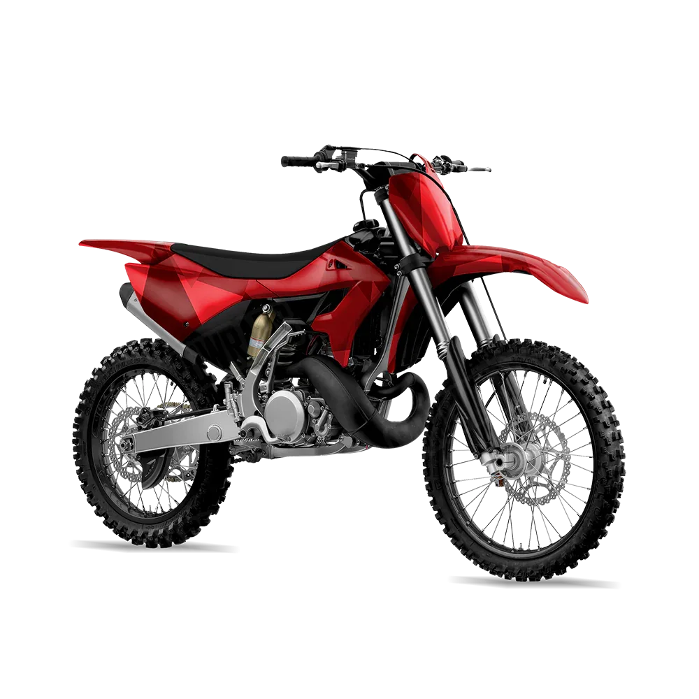 Shattered Elite Red Dirt Bike Wraps